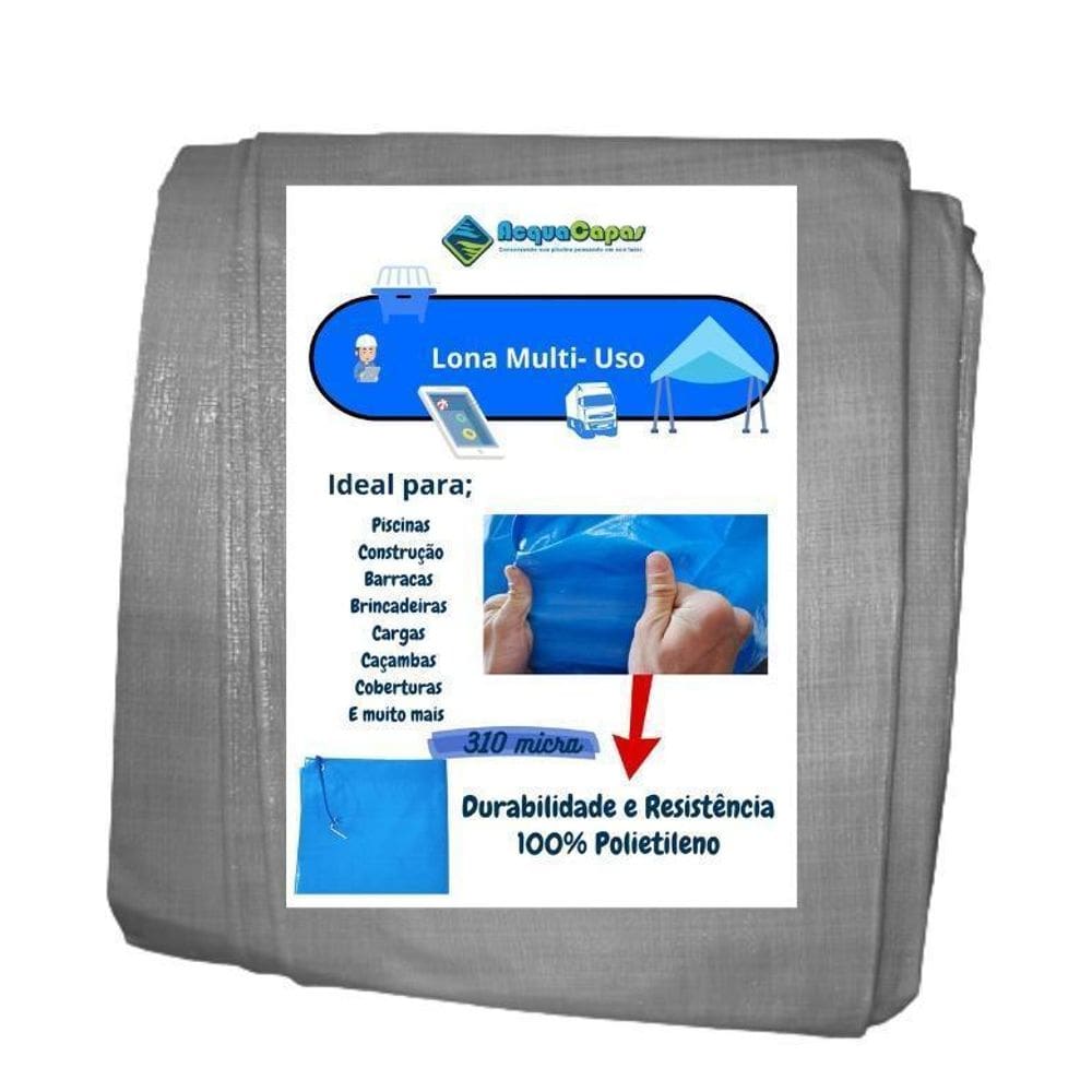 Lona Polietileno 2X2 Grossa 300 Micras Multiuso Impermeável