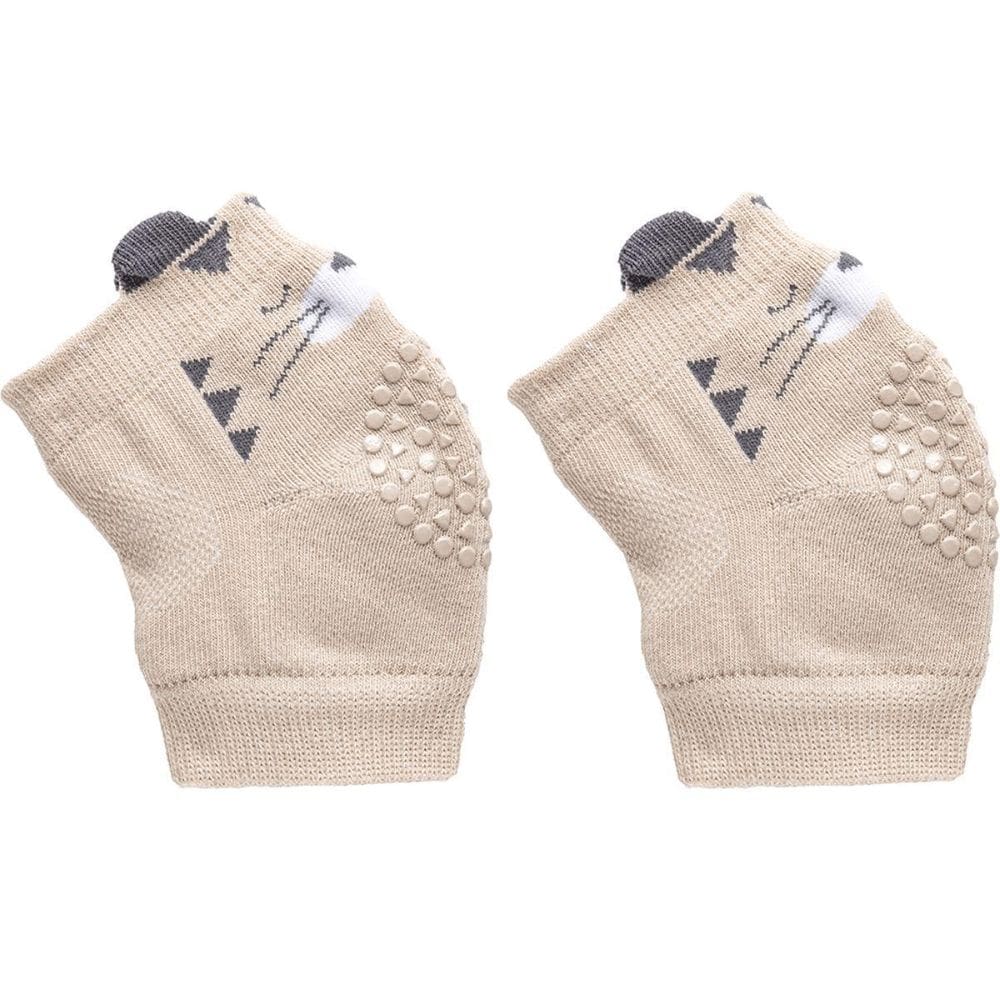 Joelheira Para Bebê Antiderrapante Tigre Bege 19416 - Buba