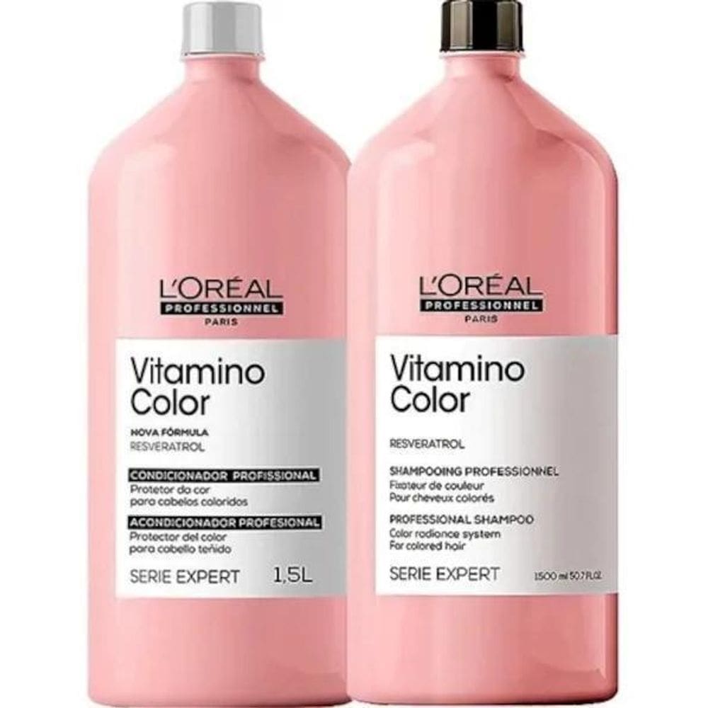 Kit L`Oréal Vitamino Color Shampoo + Condicionador 1,5L