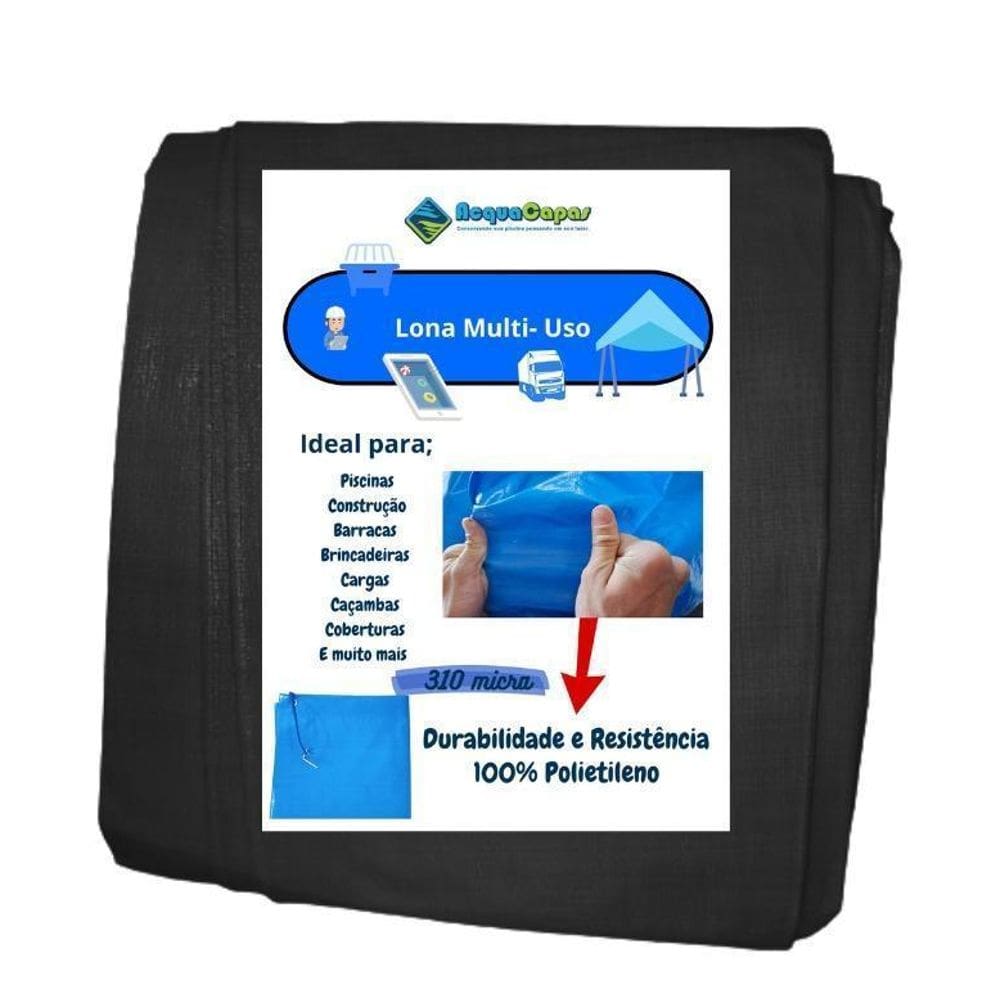 Lona Polietileno 12X10 Grossa 300 Micras Multiuso