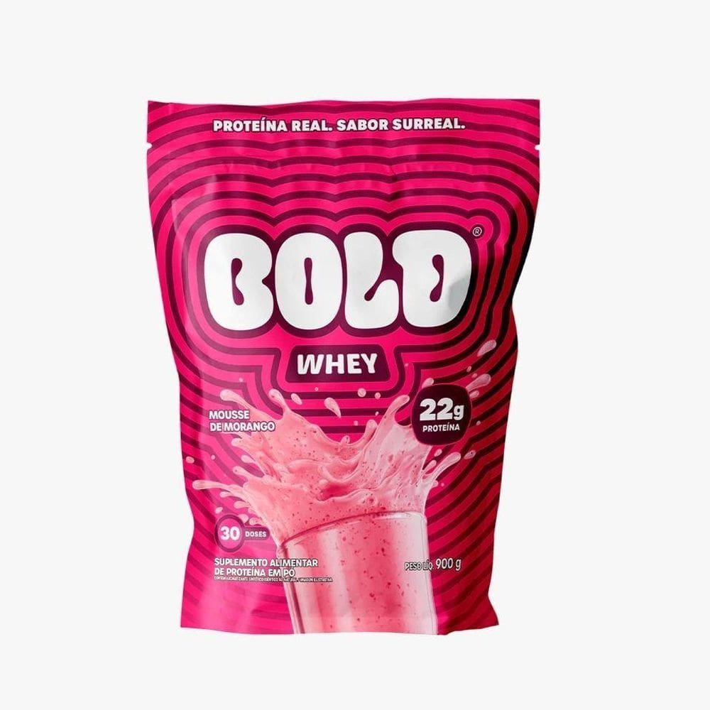 Bold Whey Refil  900G  - Sabor: Mousse De Morango