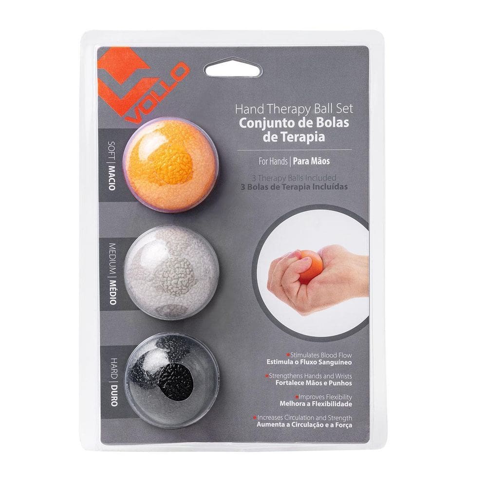 Kit 3 Bolas De Exercícios Terapia Mãos Anti- Vollo