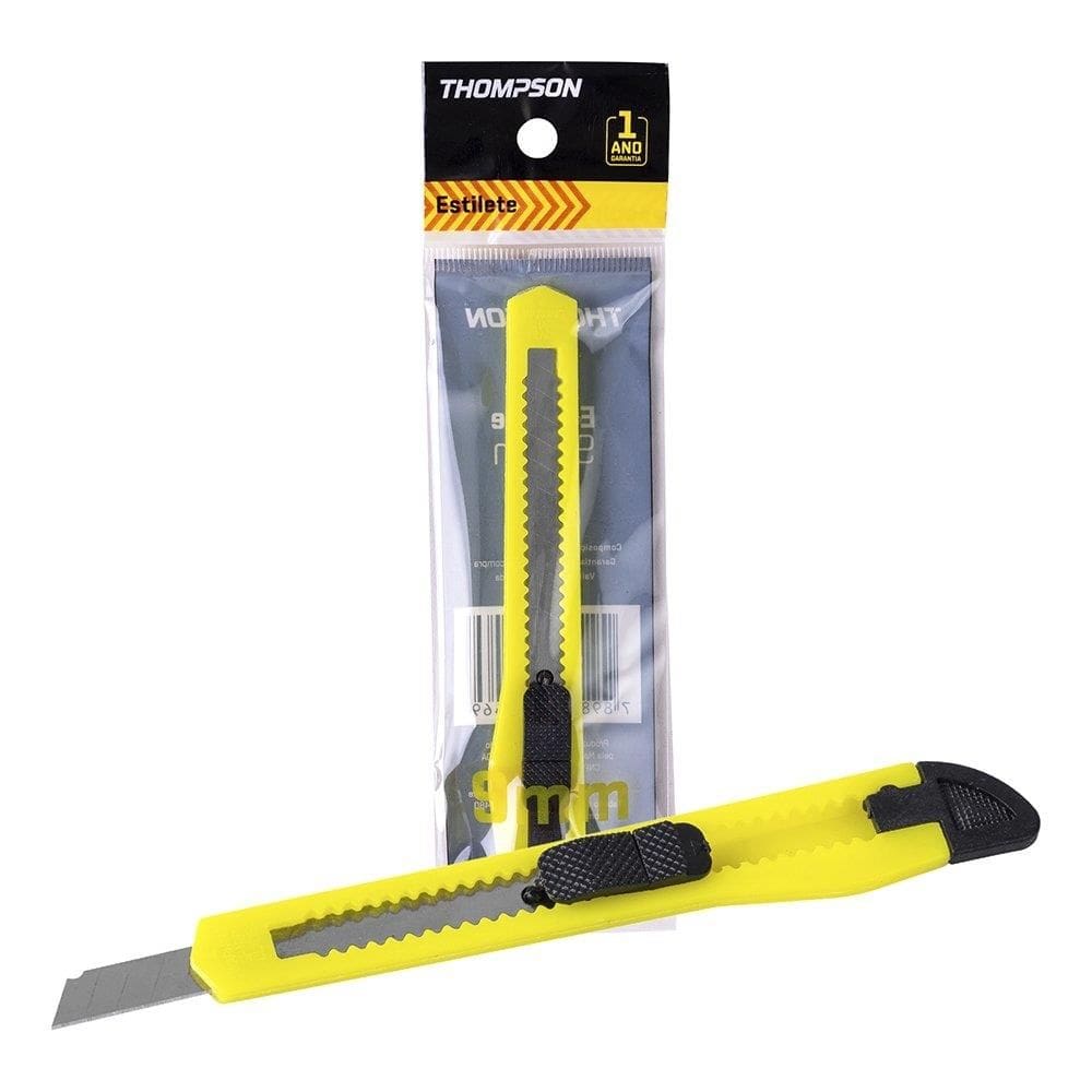 Estilete Estreito Premium 9mm - Embalagem com 12 Unidades