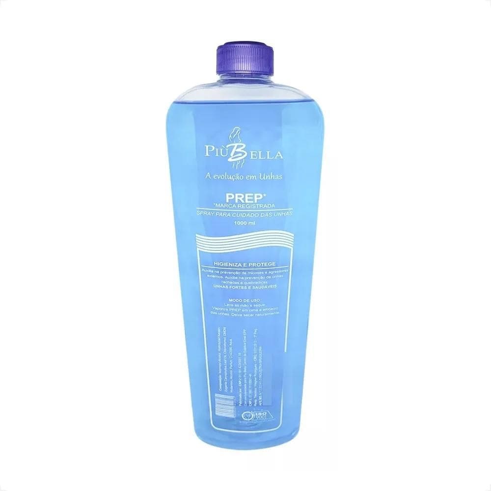 2X Preparador Piubella Higienizador De Unhas Refil 1 Litro