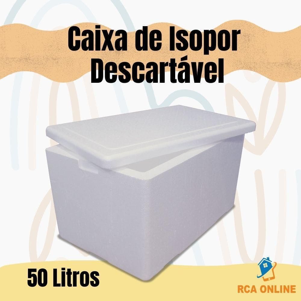 1 Caixa De Isopor 50 Litros Para Transporte De Alimentos