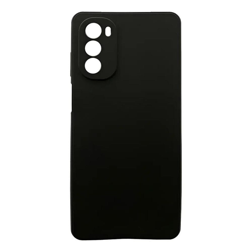 Capa Silicone Aveludada Preta Para Motorola Moto G62