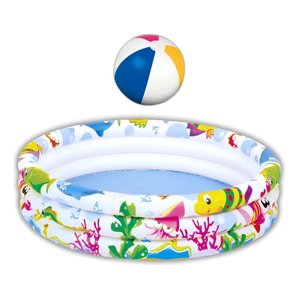 Piscina Inflável 3 Anéis Infantil Criança 180 Litros +