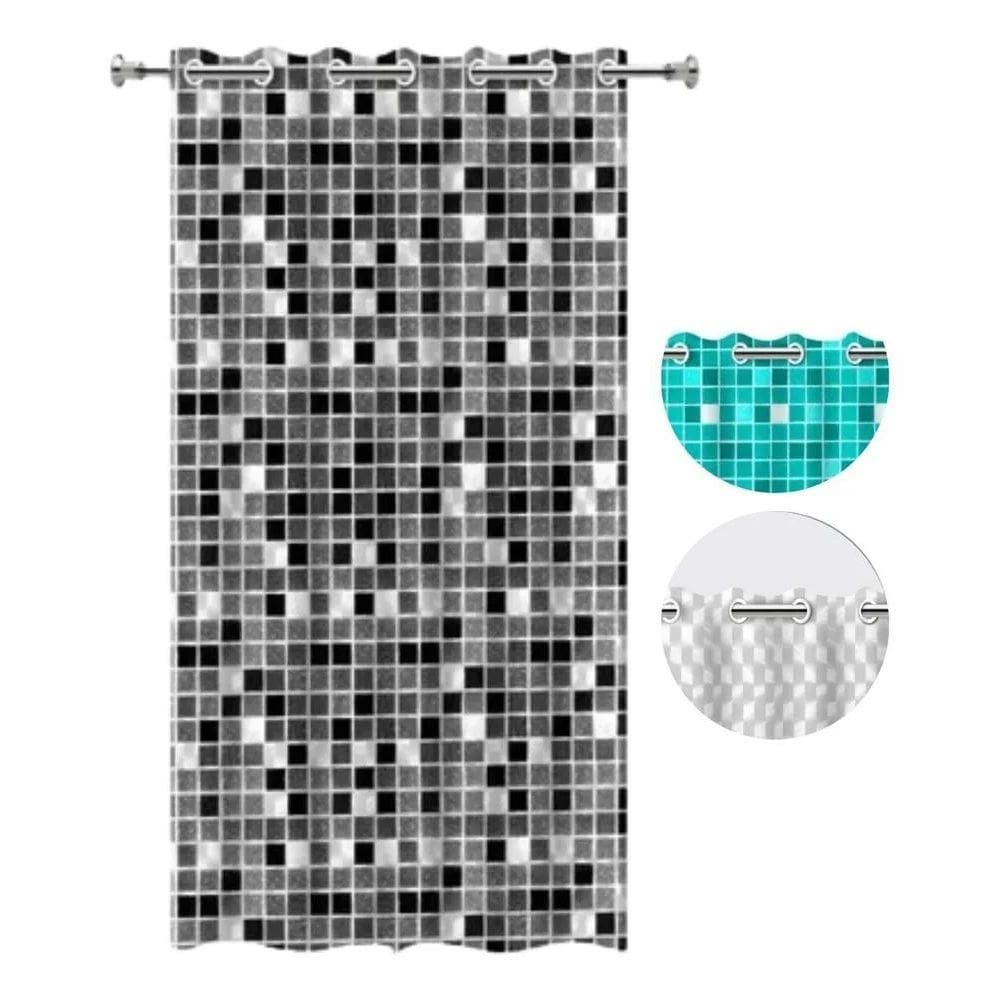 Cortina Box Banheiro Antimofo Pvc Impermeável Pastilha Cor C