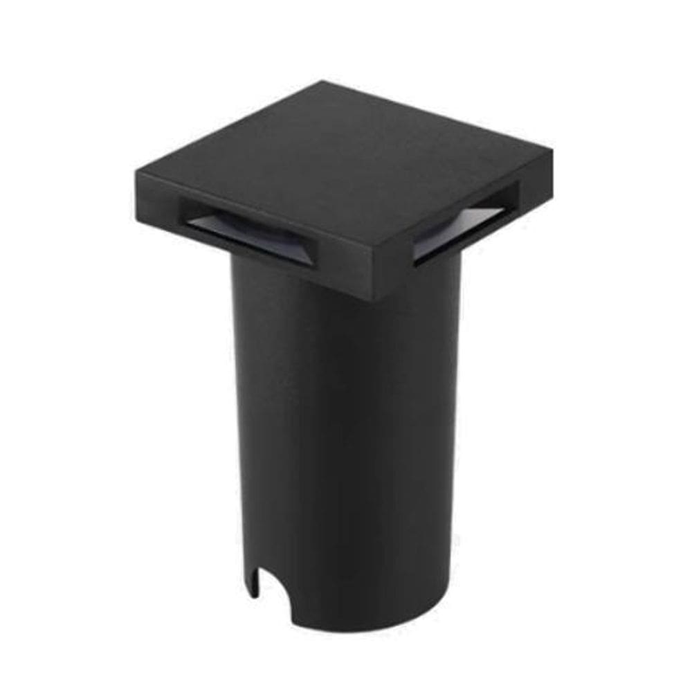 Balizador Led Embutir Externo 2W Preto - Quadrado