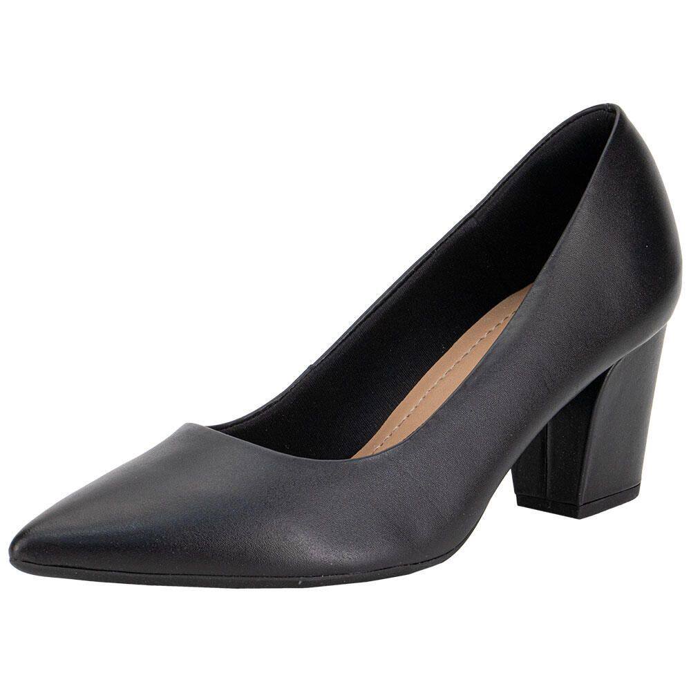 Sapato Feminino Salto Grosso Usaflex Z7614002