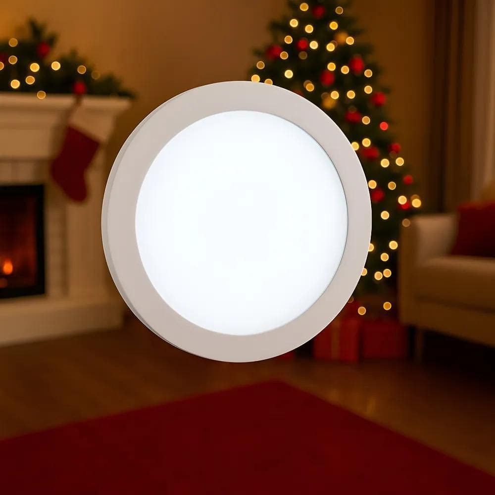 Painel 24W Plafon Embutido Led Redondo 30Cm 4000K Iluminação
