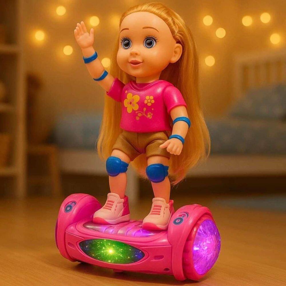 Boneca Hoverboard Com Música E Luz