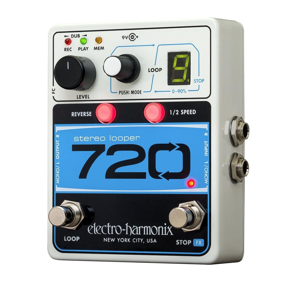 Pedal Looper Electro-Harmonix 720 estéreo com 10 loops
