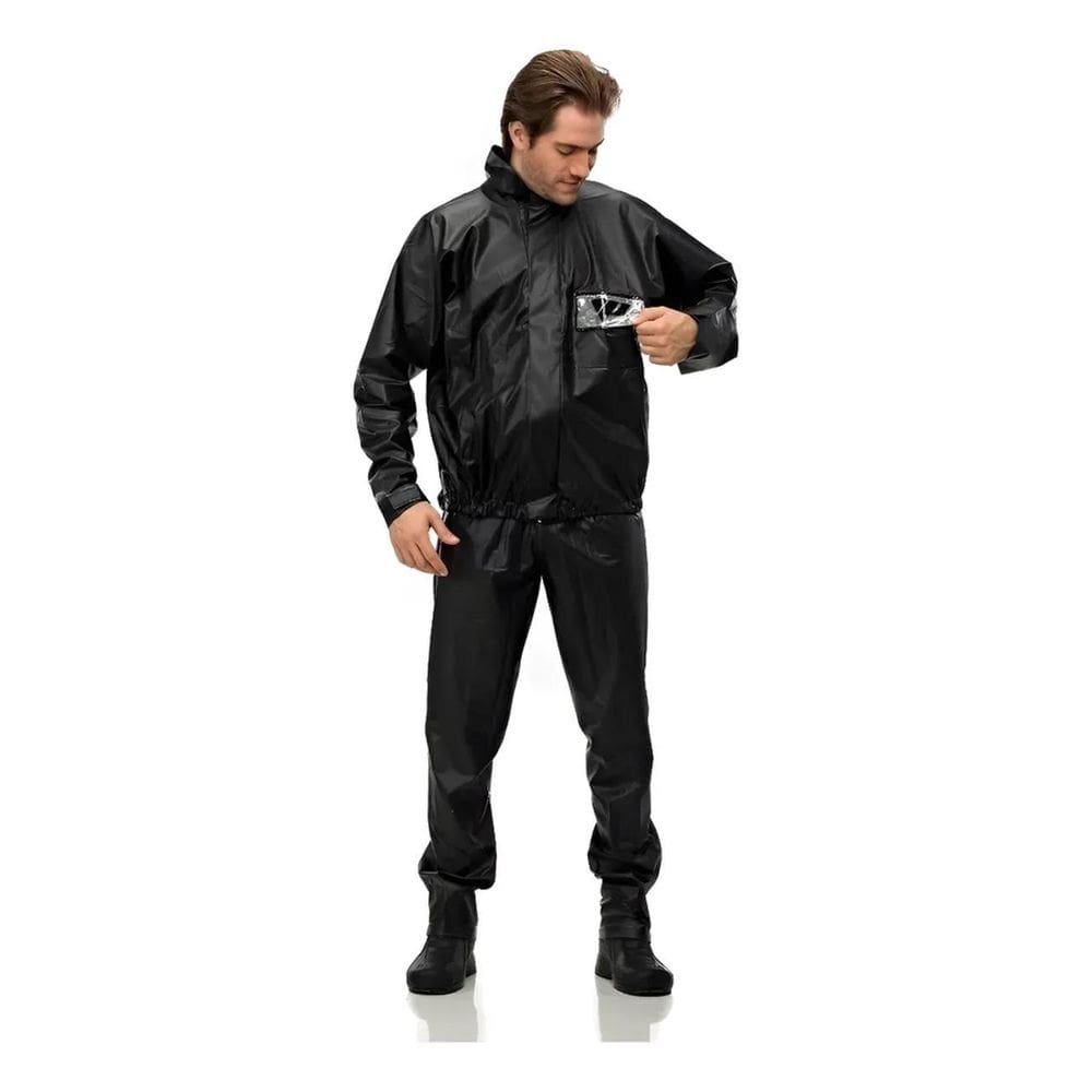 Conjunto Capa De Chuva Pantaneiro Luxo Motoqueiro Moto Boy P