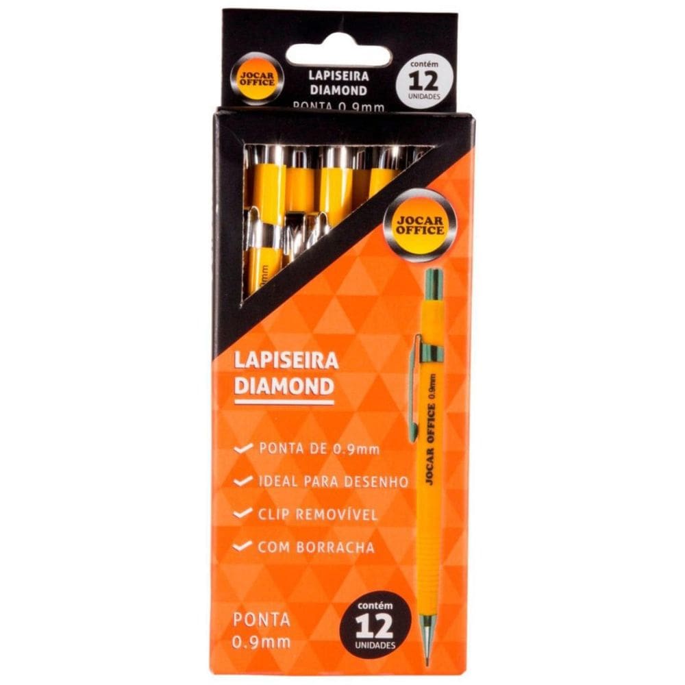 Lapiseira Técnica Triangular   12 Unidades   0.9 Mm