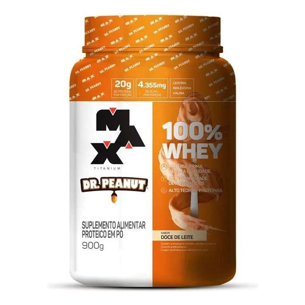 2X Whey Dr Peanut 100% Concentrado 900G - Max Titanium Sabor