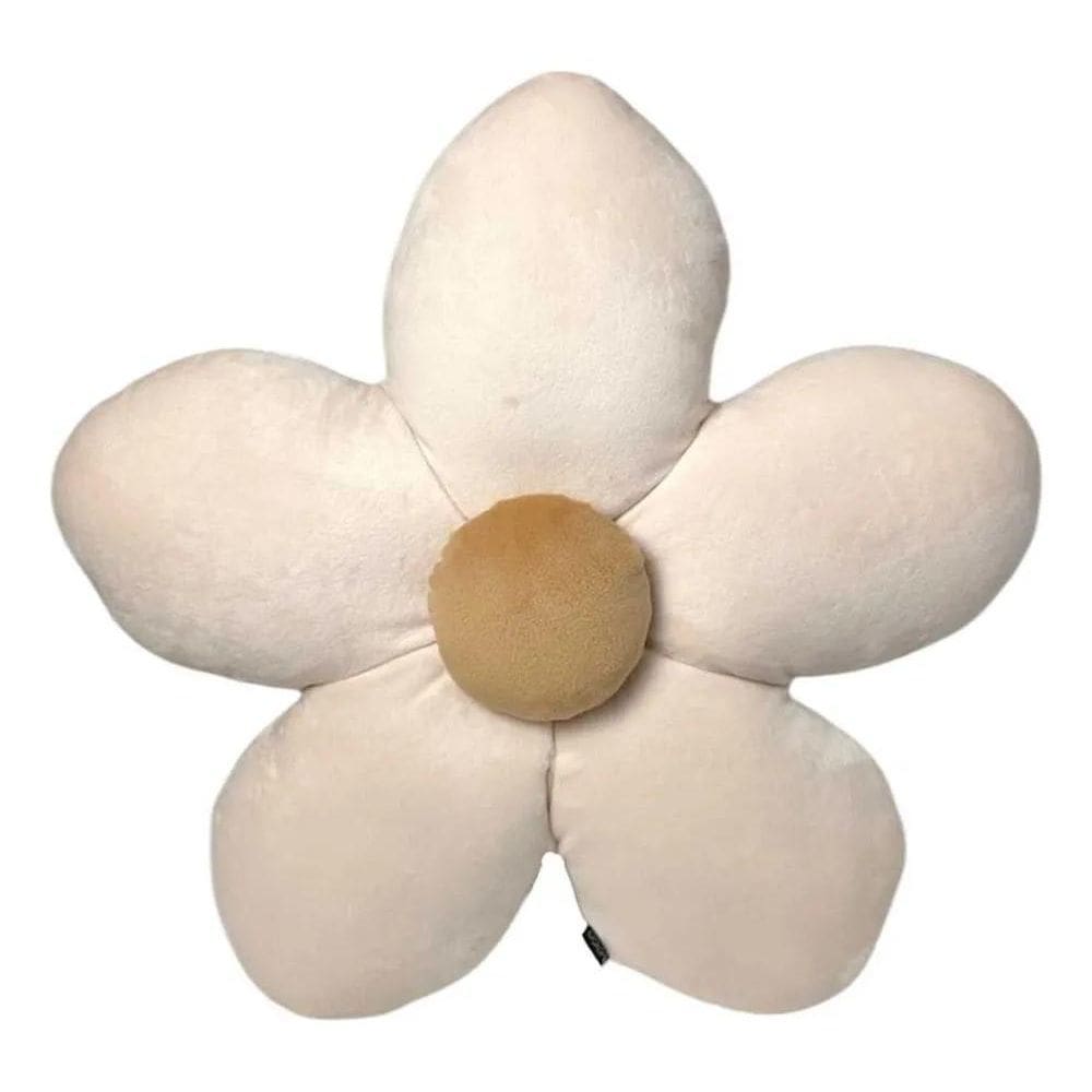 Almofada Flor Pelúcia Margarida Decoração Festa Sala Baunilh