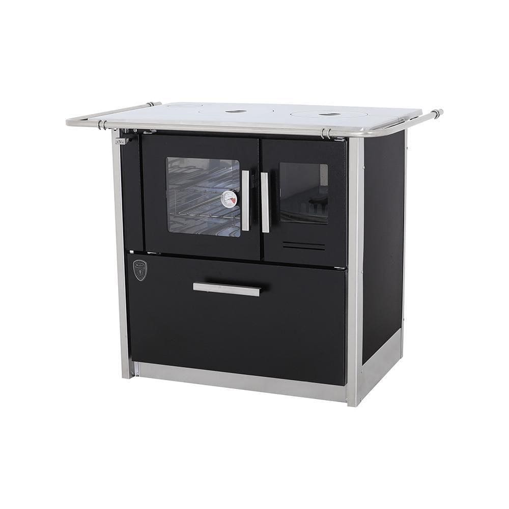 Fogão A Lenha Eclipse Esquerdo Preto Chapa Aluminio N2