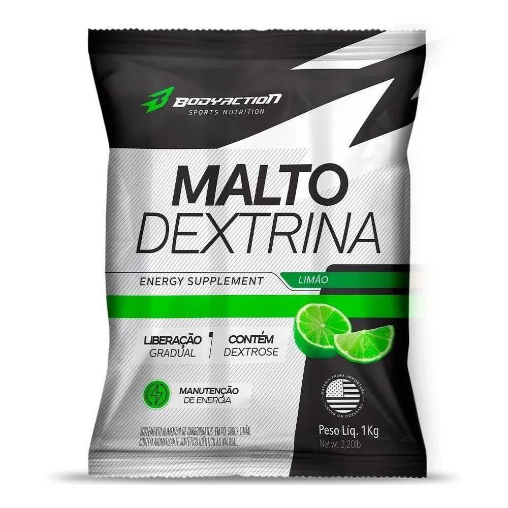 2X Maltodextrina 1Kg - Bodyaction Sabor Limão