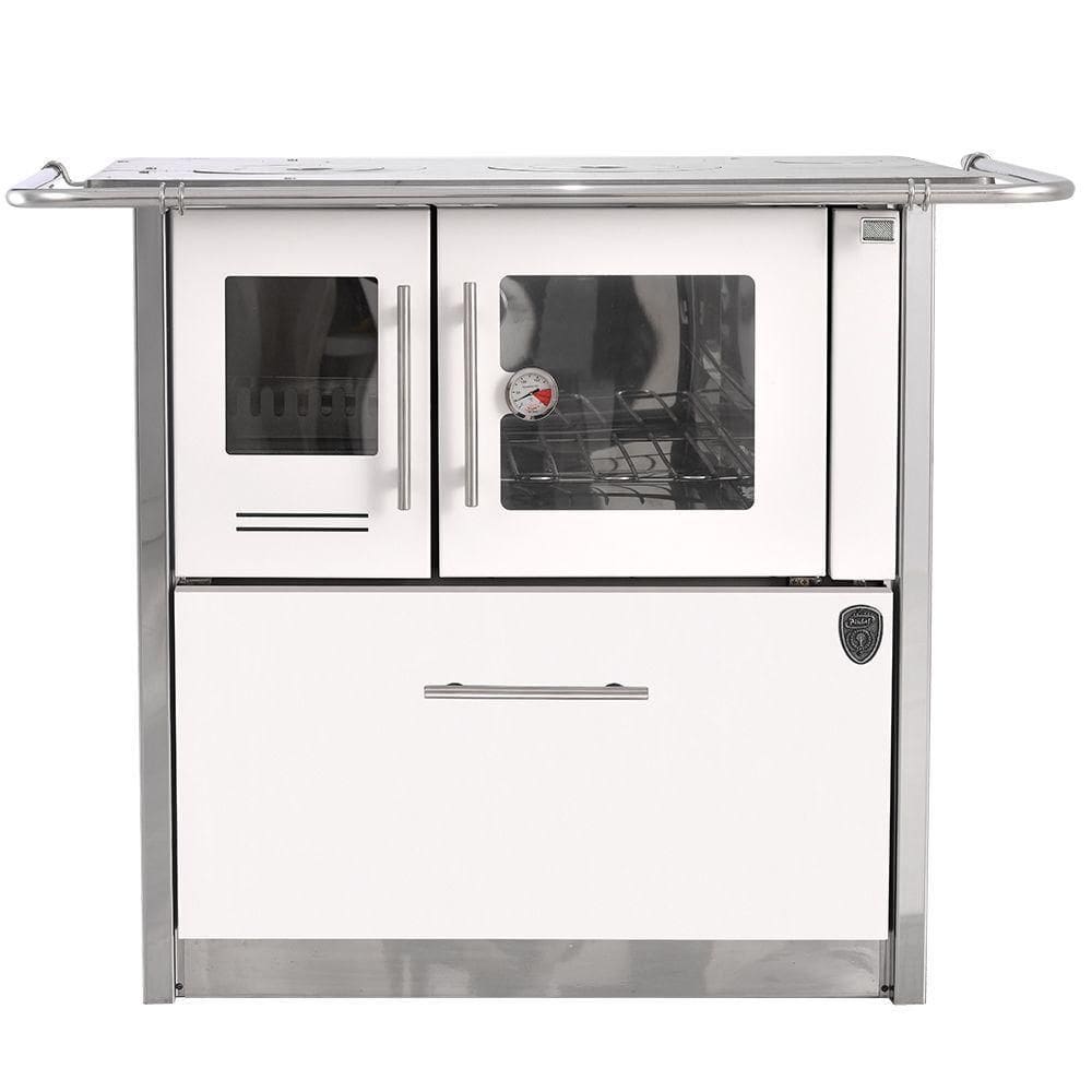 Fogão A Lenha Ecli Branco C/ For C/cx Dir Chapa Al. N°2