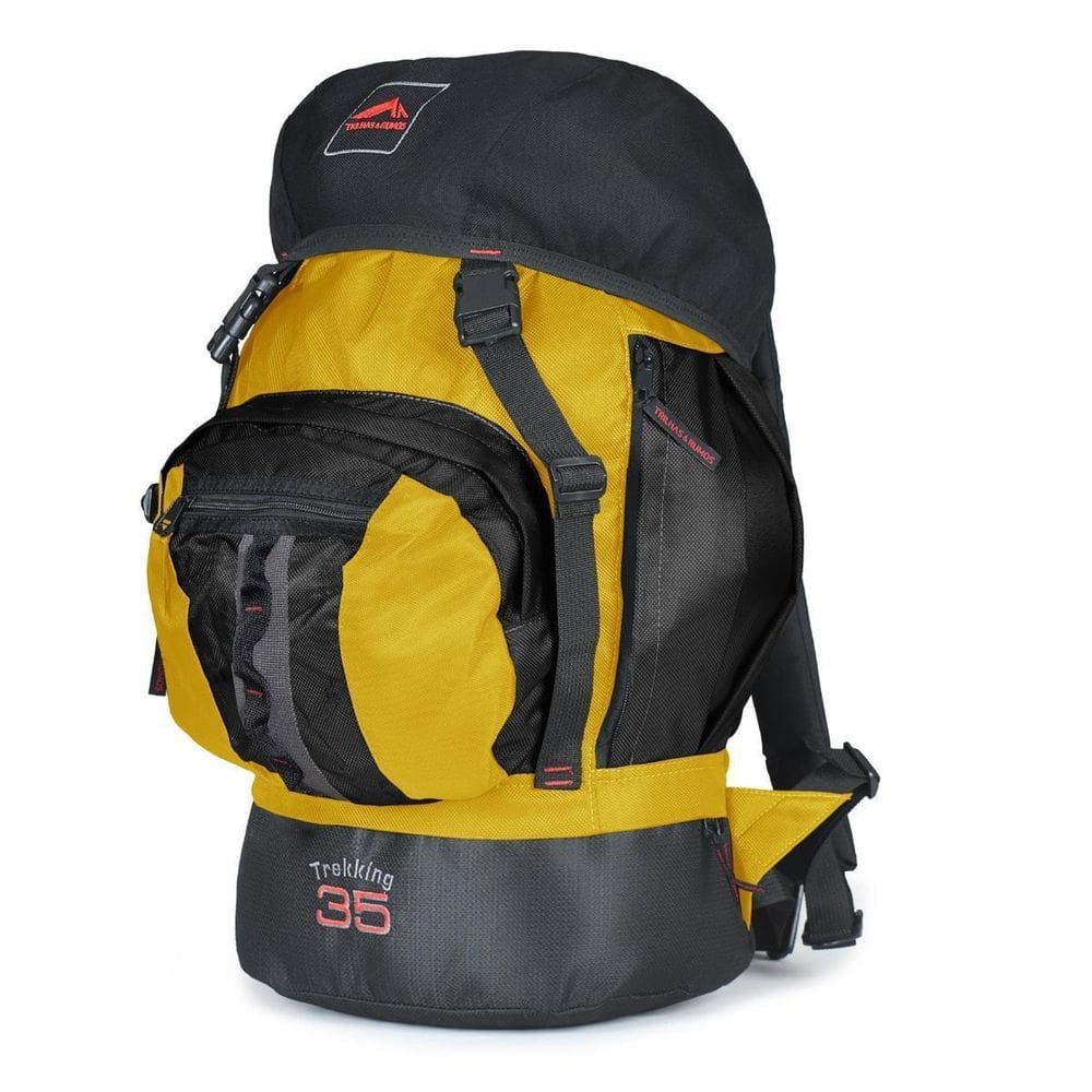 0035 - Mochila Trekking 35 - Amarelo Com Preto