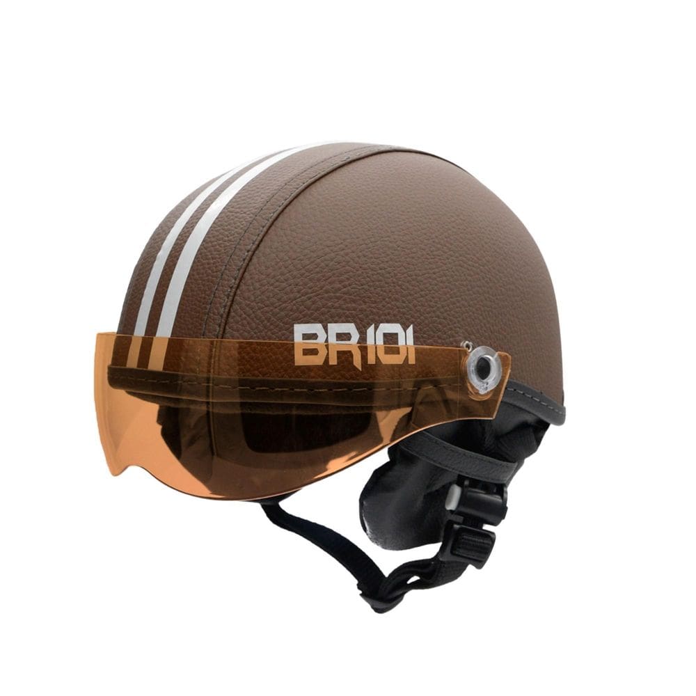 Capacete Bike/Scooter Coquinho Br 101 Marrom Vision M