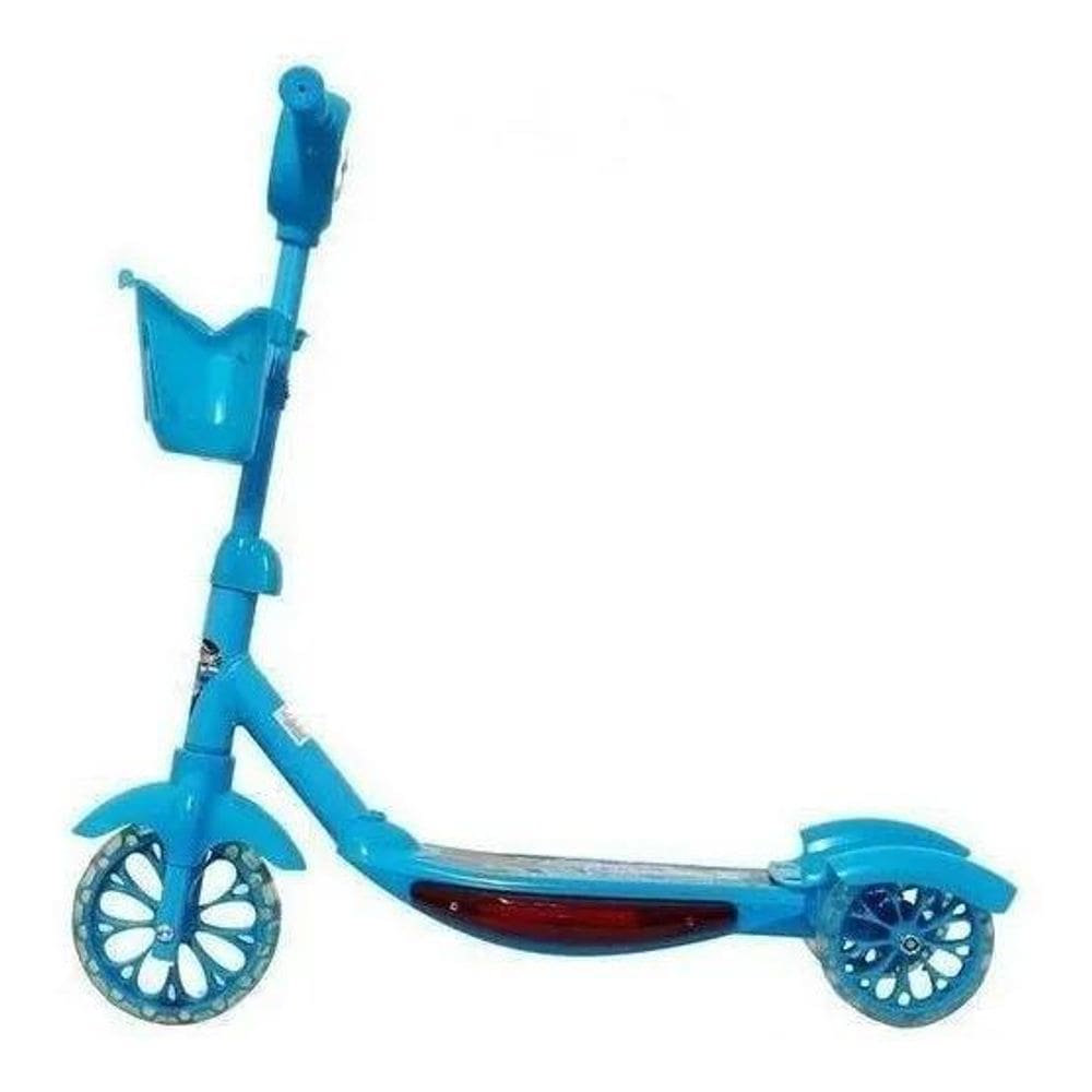 2X Patinete Infantil 3 Rodas Gel Musical Cesta Luzes Masculi