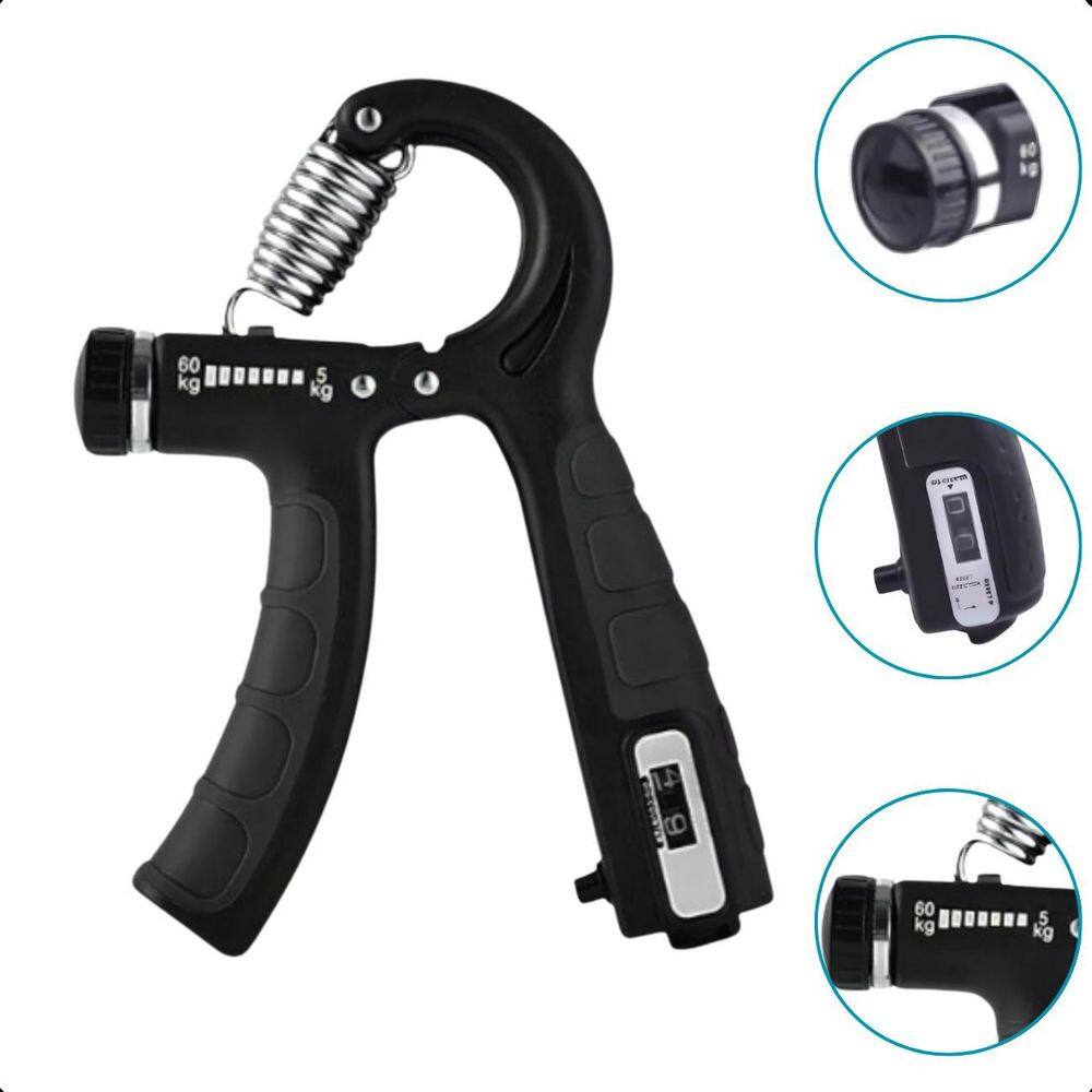 Aparelho Mola Fortalecer Mãos Hand Grip - Cor Preto Premium