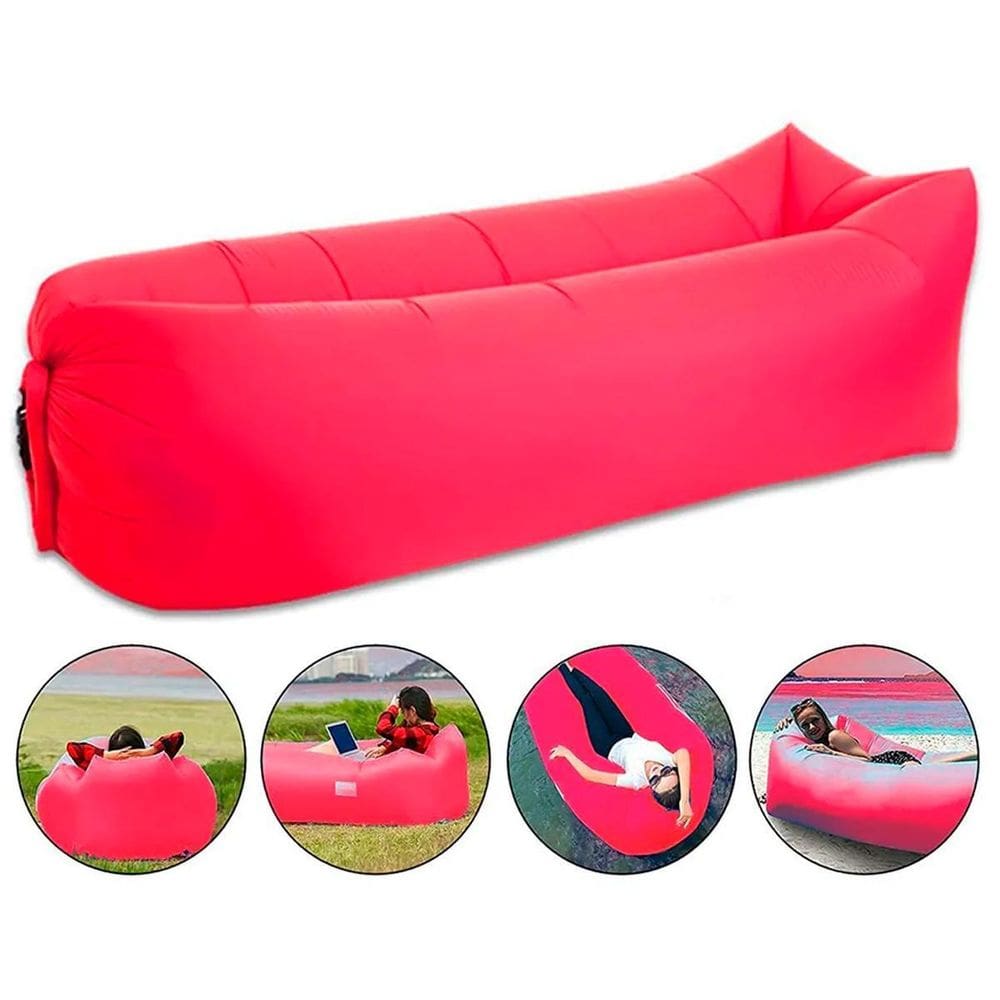 Saco Inflável Puff De Cor Vibrante Para Relaxar