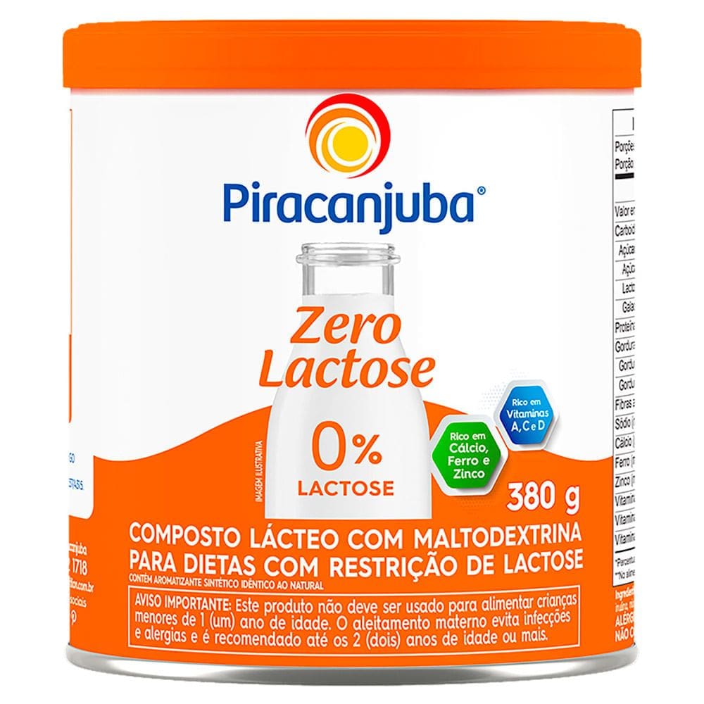 Composto Lácteo Piracanjuba Zero Lactose 380g