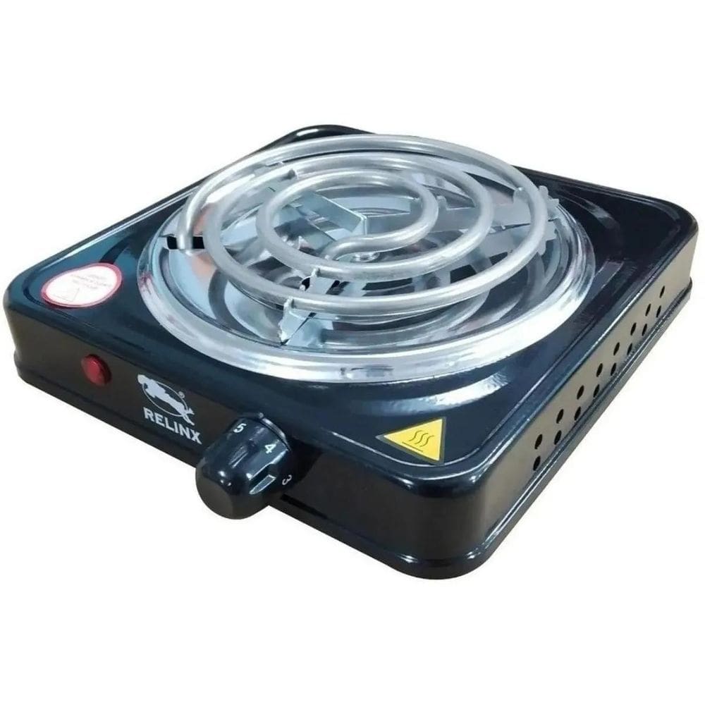 Fogareiro Elétrico Carvão 1000W 1 Boca Fogão 110V