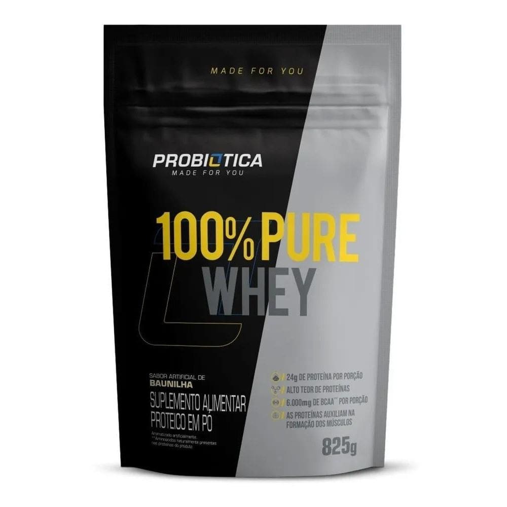 2X Whey Protein 100% Pure Sabor Baunilha Refil 900G Probióti