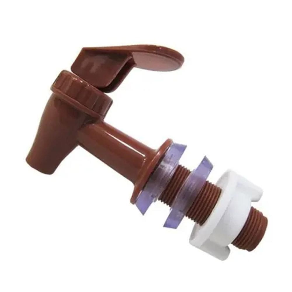 Torneira Para Filtro De Água 12Cm Em Plástico Marrom