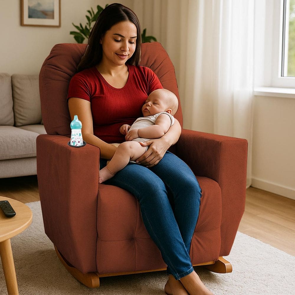 Poltrona de Amamentação Balanço Antonella Puff TerraCota