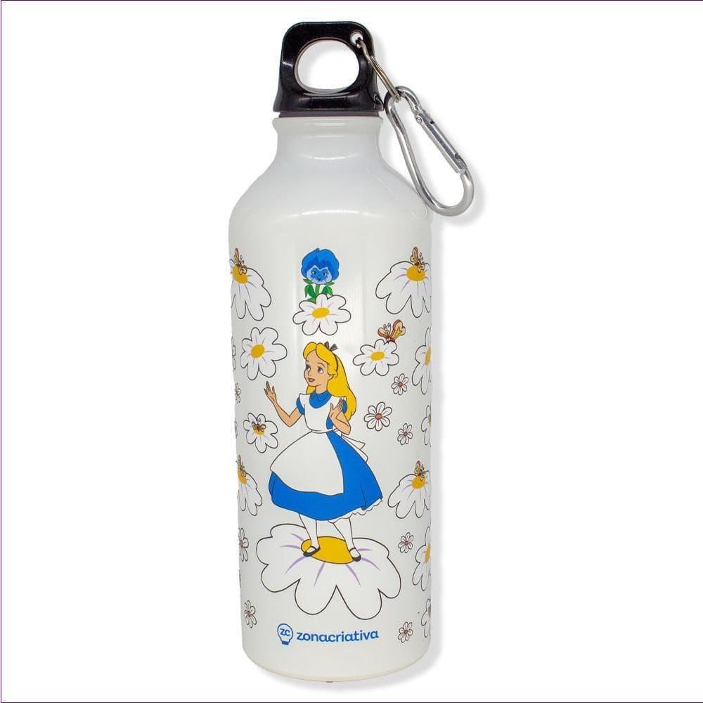 Garrafa Com Mosquetão Alice In Wonderland - Disney