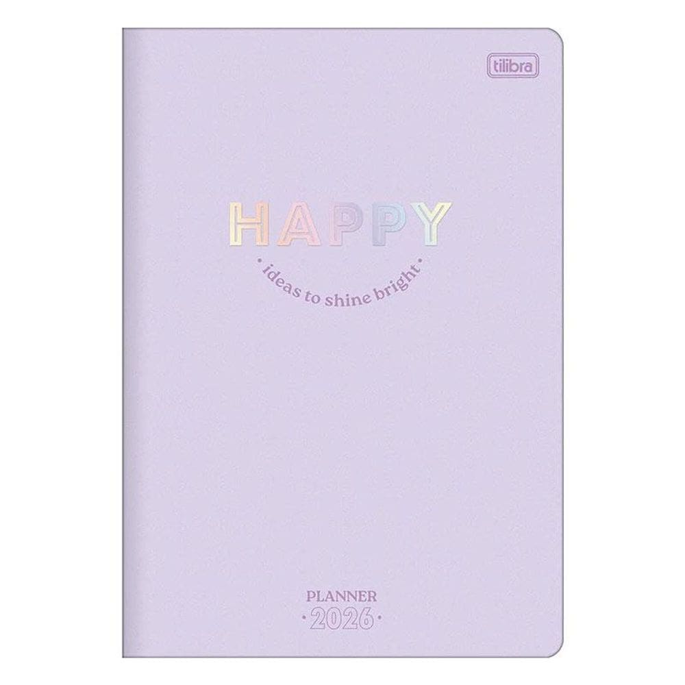 Agenda Planner Happy 2026 Grampeado 20 Folhas - Tilibra