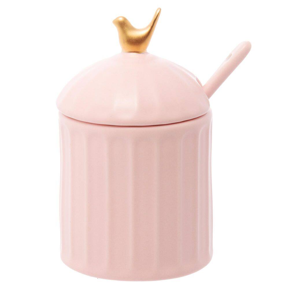 Açucareiro Colibri Beija Flor De Cerâmica Com Tampa Colher