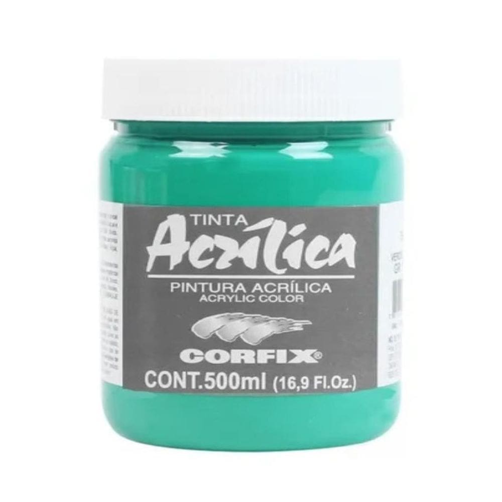 Tinta Acrílica Verde Veronese72  500Ml Corfix