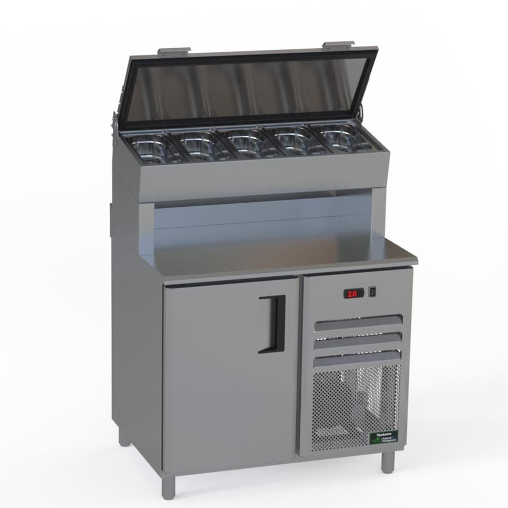 Balcão Condimentador Alto Refrigerado Venâncio 100cm Linha Prime Inox 127V PCFRHP10-39927