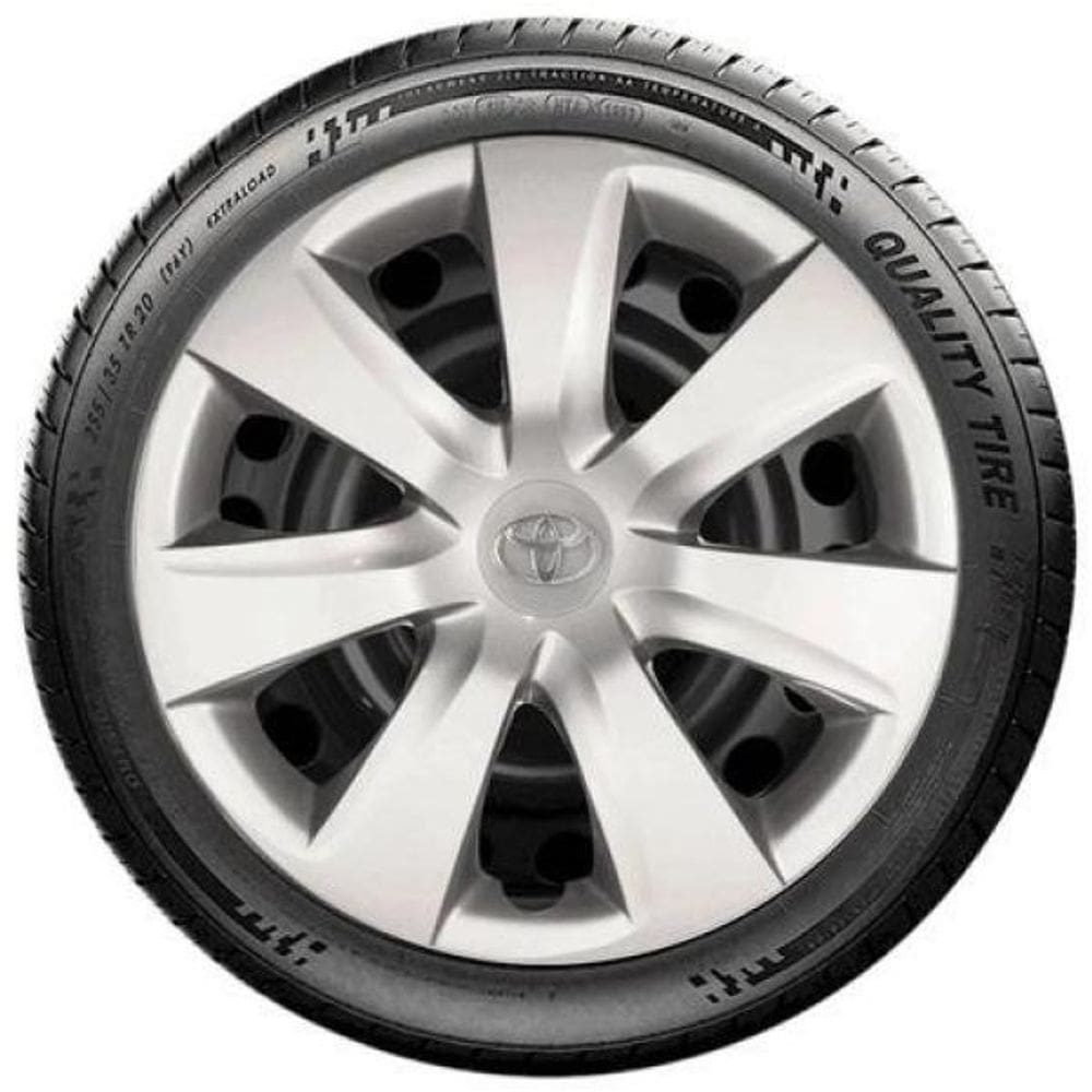 Kit Jogo Calota Toyota Etios Aro 14 Emblema 4 Peças