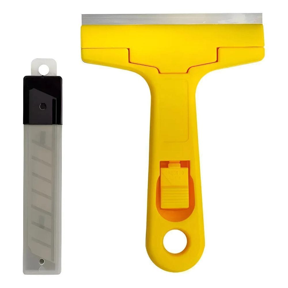Raspador Plano Para Tintas Piso Vidro Cerâmica Com 3 Lâminas