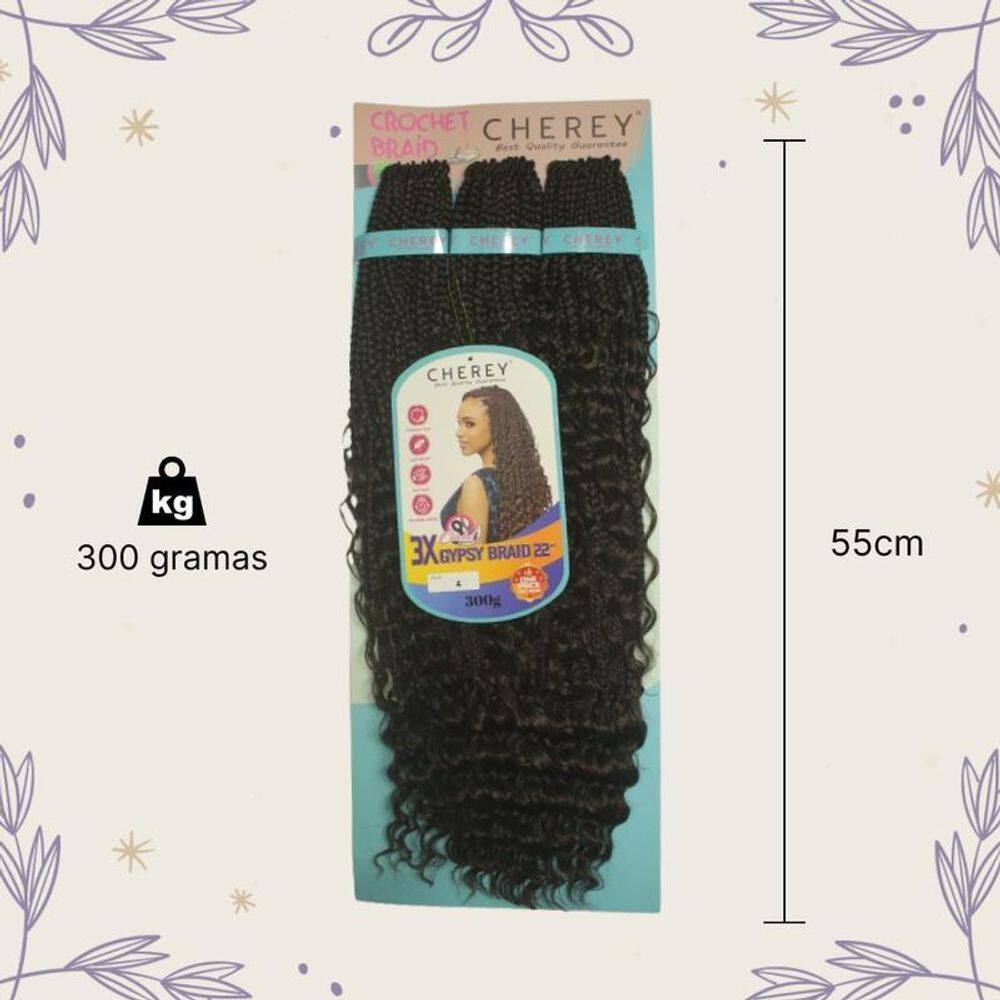 Aplique Gypsy 3X Cabelo Boho Box 300Gr Crochet Braid