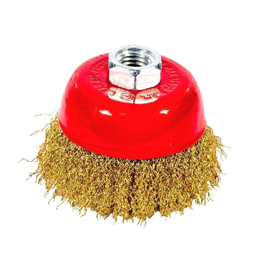 Escova De Aço Latonado Tipo Copo 75Mm 319,0029 - Rocast