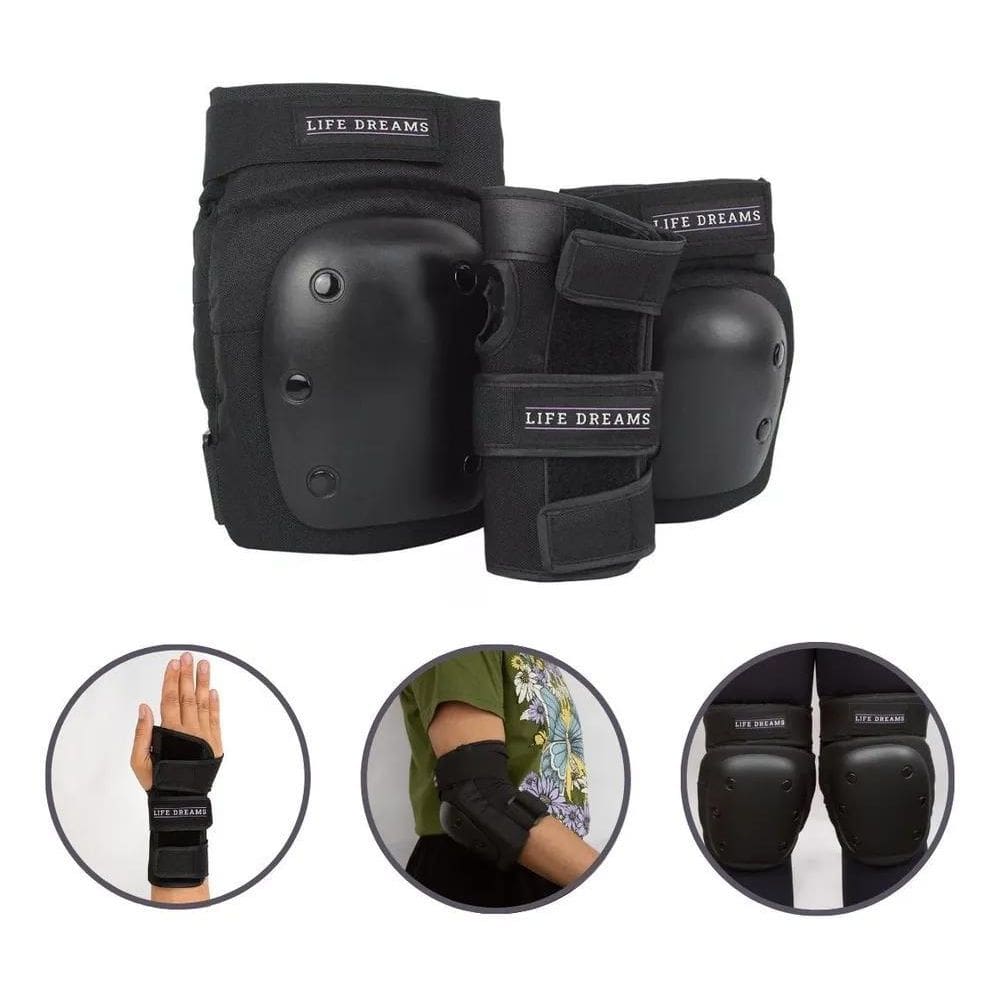 2X Kit Proteção Adulto Patins Skate Joelheira Cotoveleira Mu