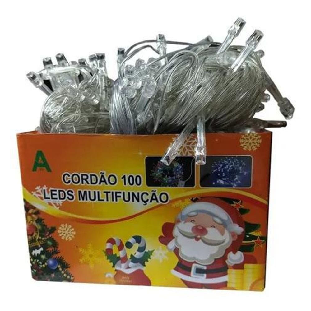 Luz De Natal Pisca Pisca Branco Decoração Natal