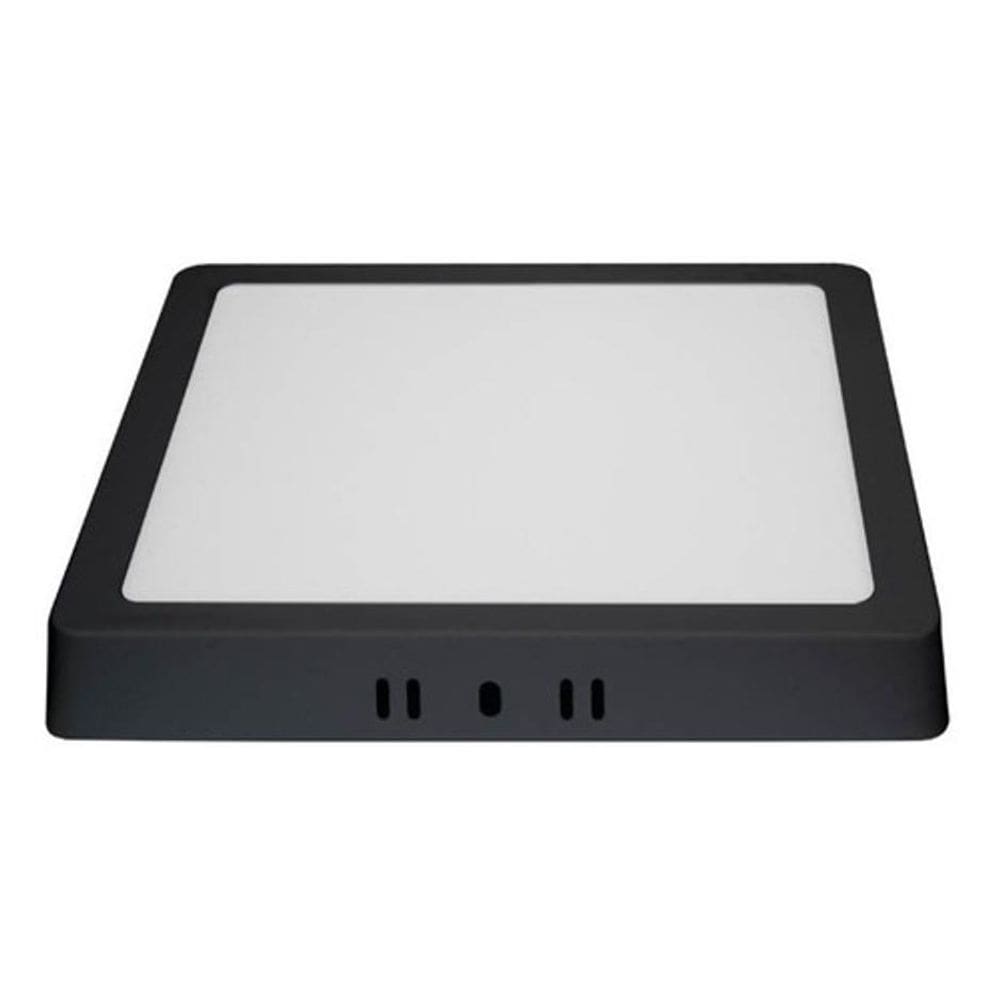 Painel Led Quadrado Sobrepor Preto 18W 6500K Blumenau