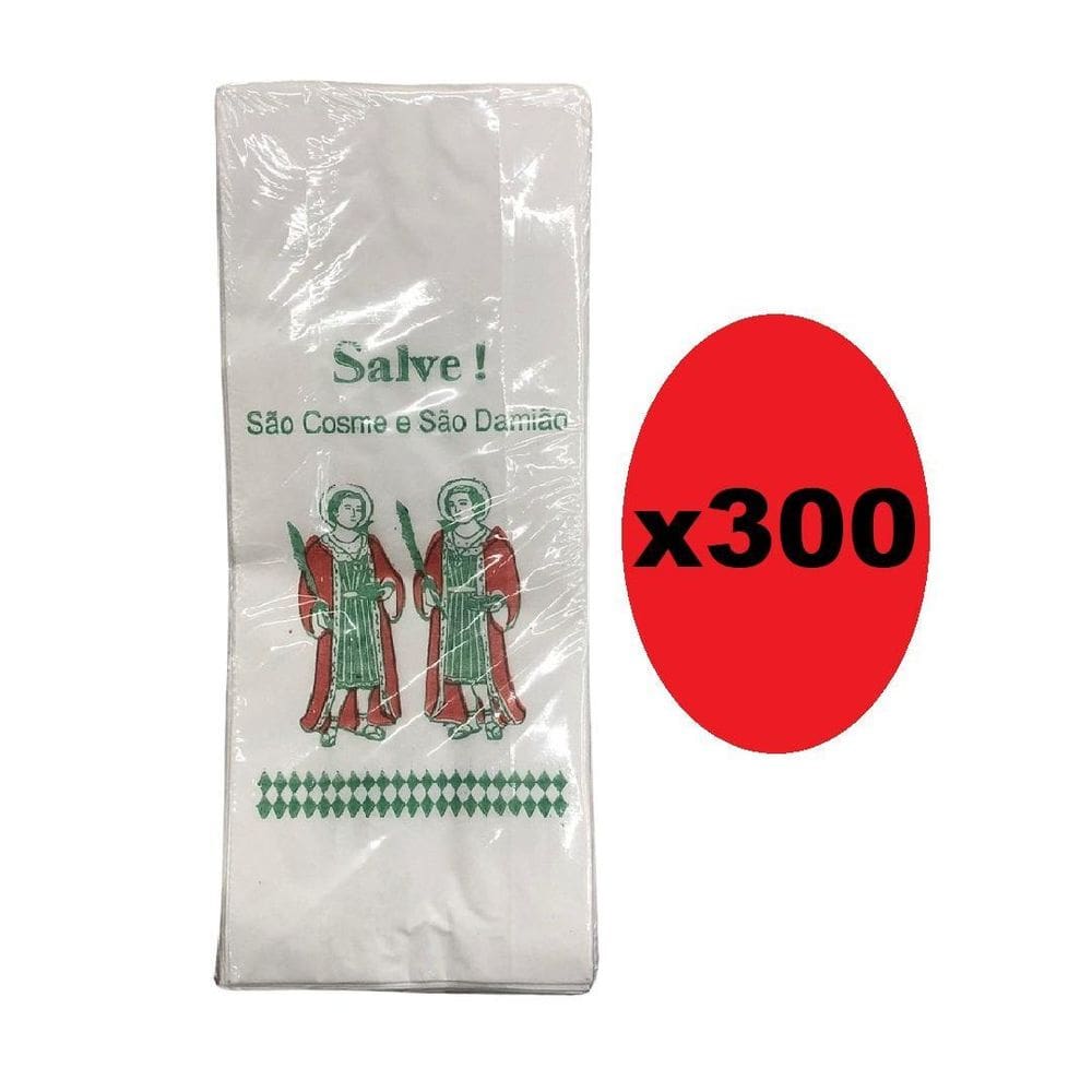 Kit 300 Saquinhos De Papel São Cosme E Damião Personalizado