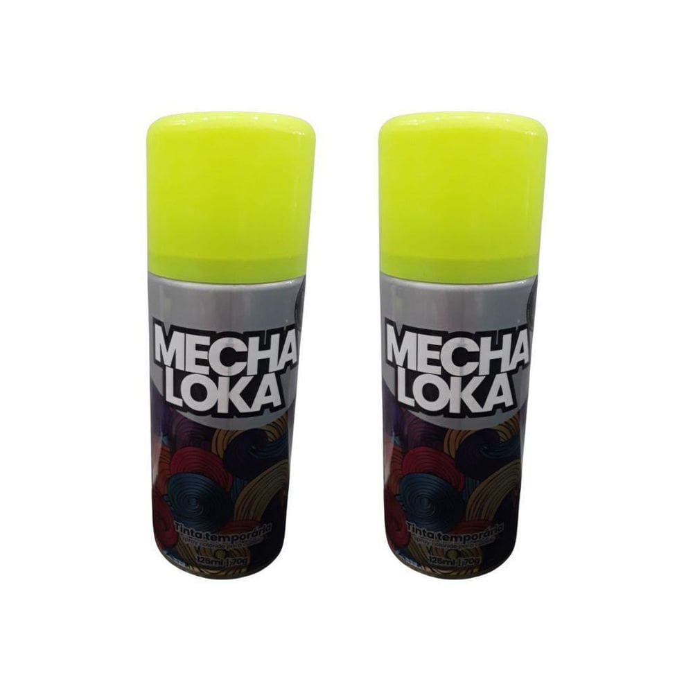 Tinta Temporaria Cabelo Mecha Loka 125Ml Amarelo Neon-2Un