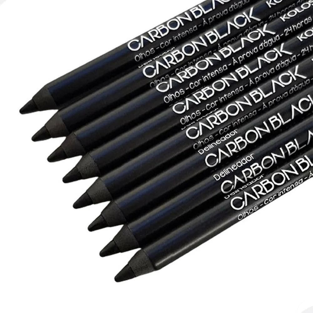 2X Delineador Para Olhos Carbon Black À Prova D`Água Koloss