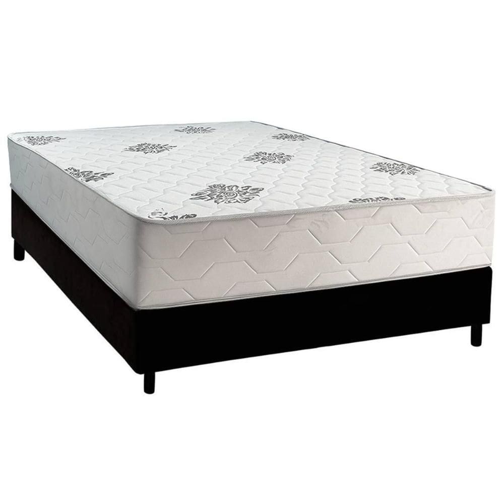 Cama Box Casal: Colchão Ortopédico Inovaflex Comfort Premium+Base CRC Corano Black (138x188)